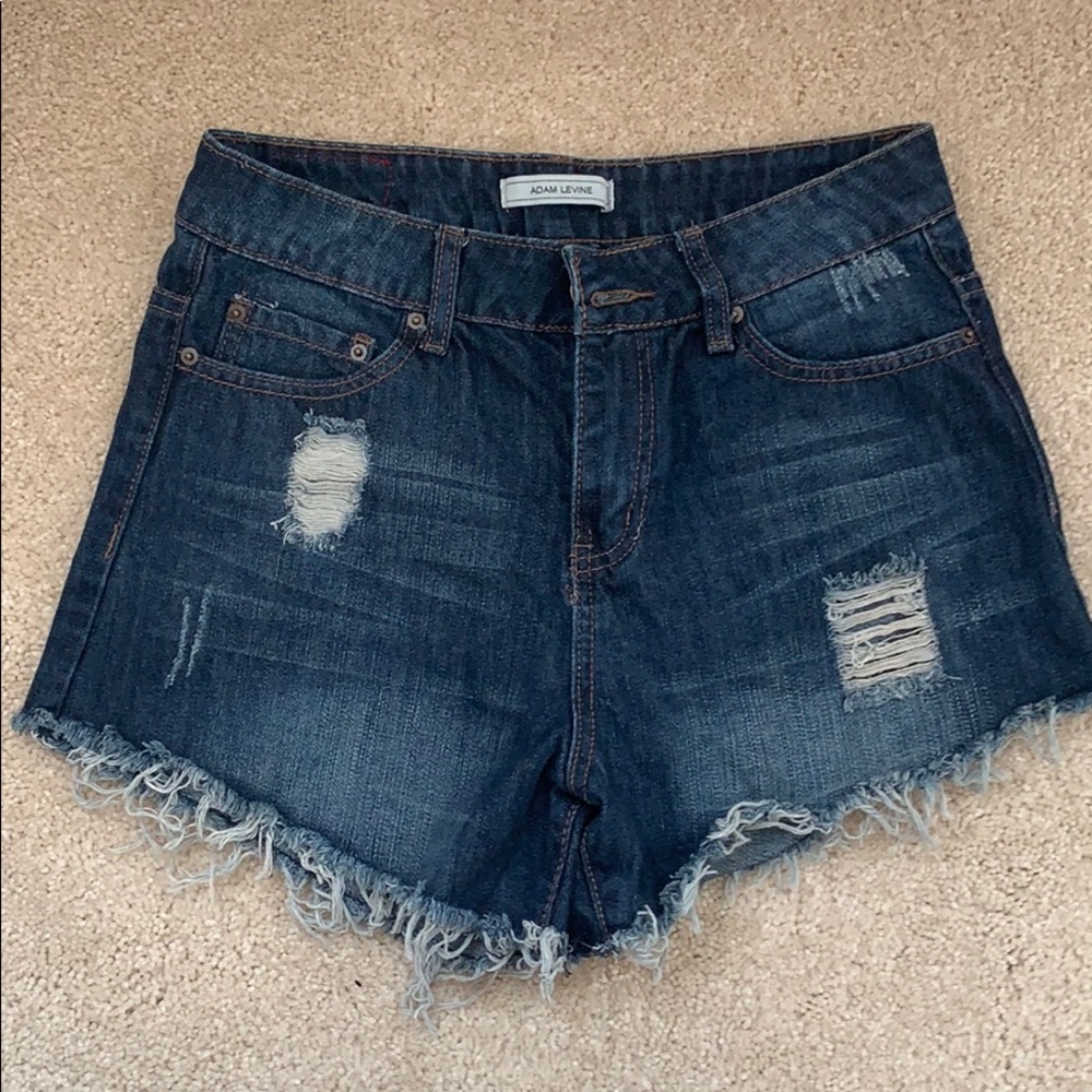 High waisted jean shorts